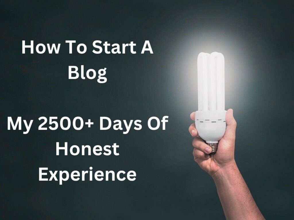 Introduction On How To Start A Blog - My 2500+ Days Of Honest Experience
