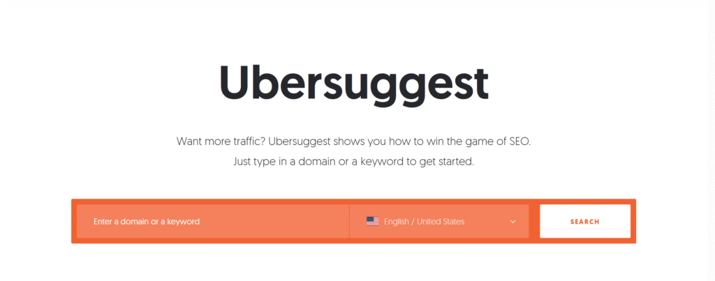 The Dashboard Of Ubersuggest