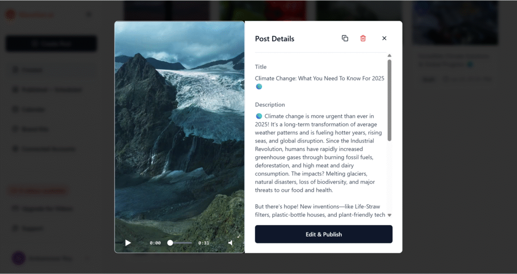 WaveGen.ai Review: Is It Worth It For Amazing Creators? 17 WaveGen.ai created a post on the topic of climate change.