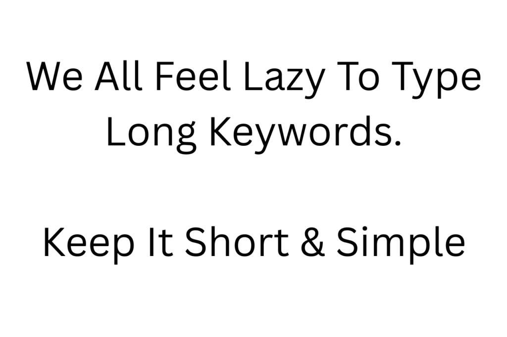 Easy To Spell And Type