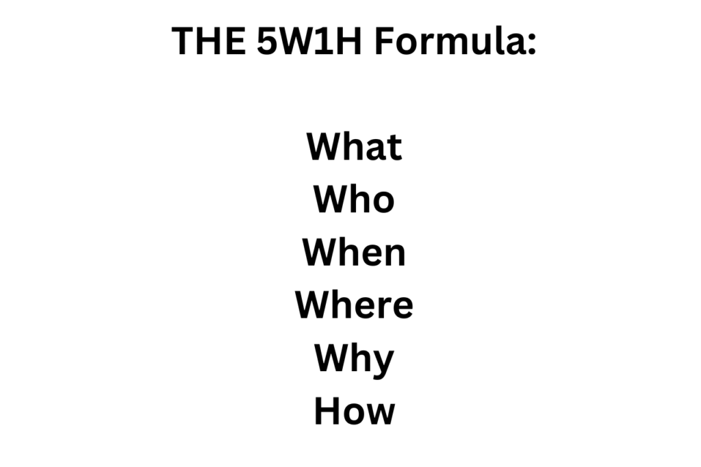 1. The 5W1H Evergreen Formula (Often Ignored)